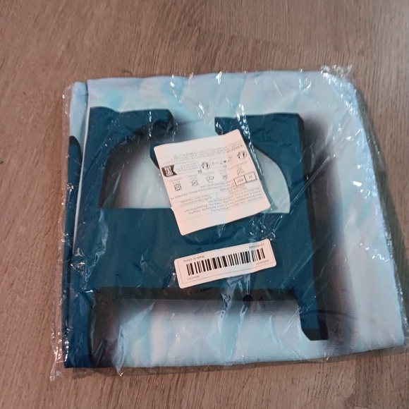 Teal and White Dr Who Graphic Accent Pillow Cover - Picture 2 of 2